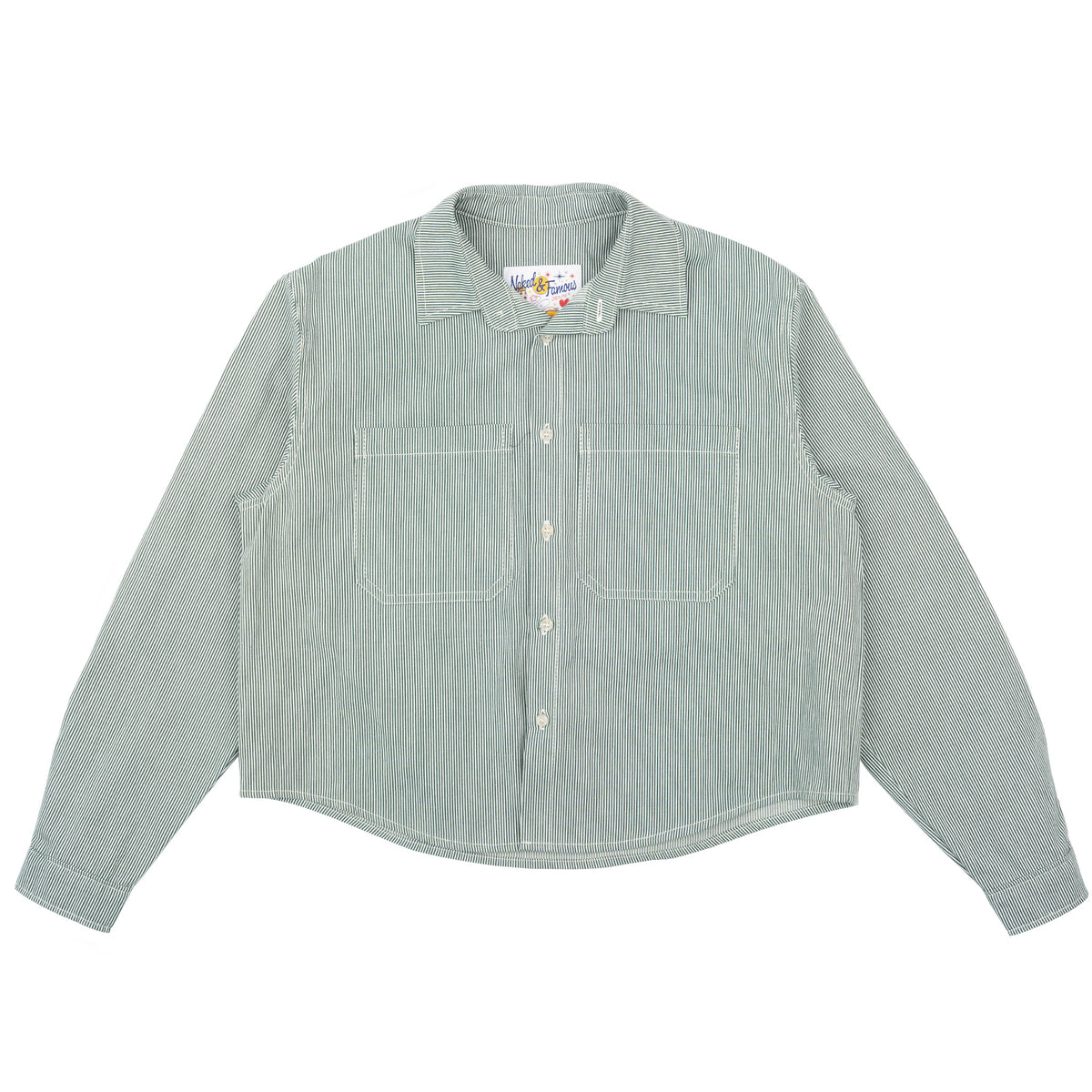 Princeton Shirt - Organic Hickory - Green by Naked & Famous Denim