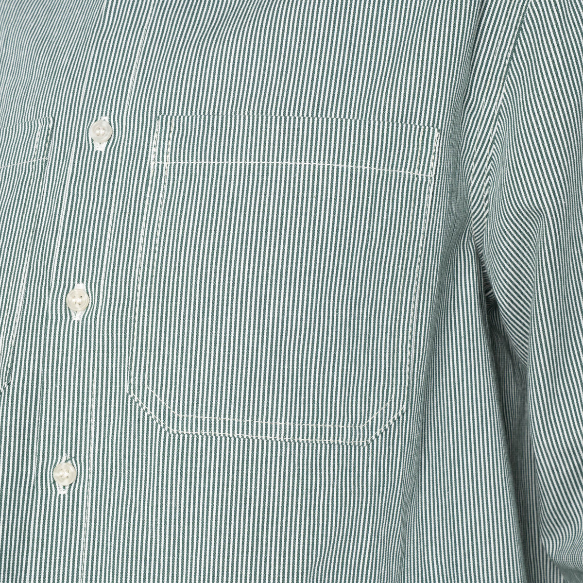 Princeton Shirt - Organic Hickory - Green by Naked & Famous Denim