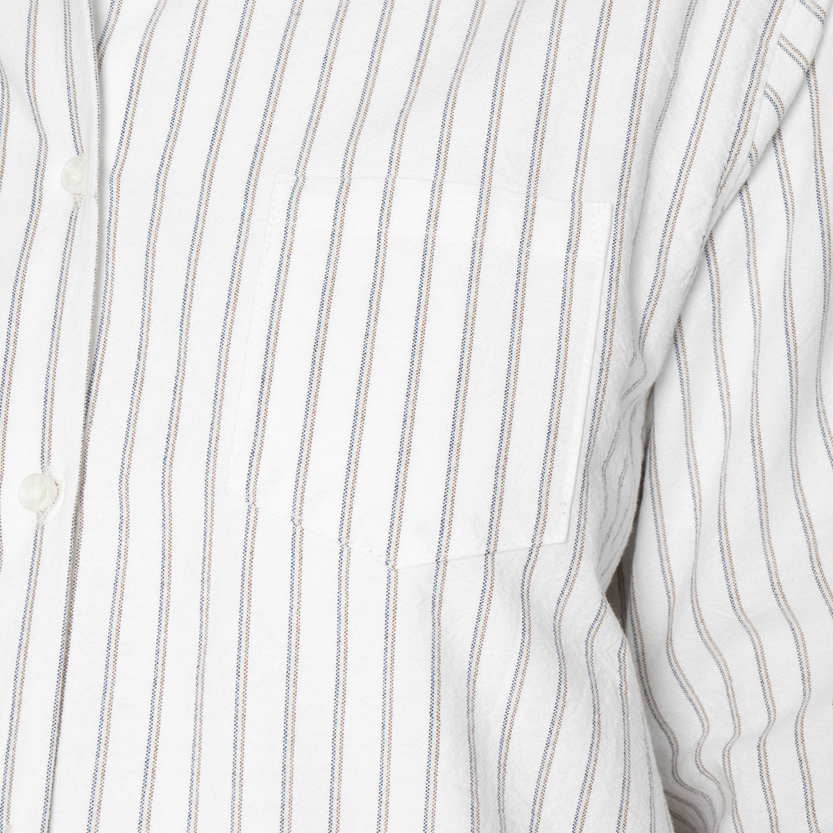 Judy Shirt - Cotton Yarn Dyed Oxford - Stripe - White by Naked & Famous Denim