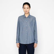 Judy - Chambray with Multicolor Neps - Blue by Naked & Famous Denim