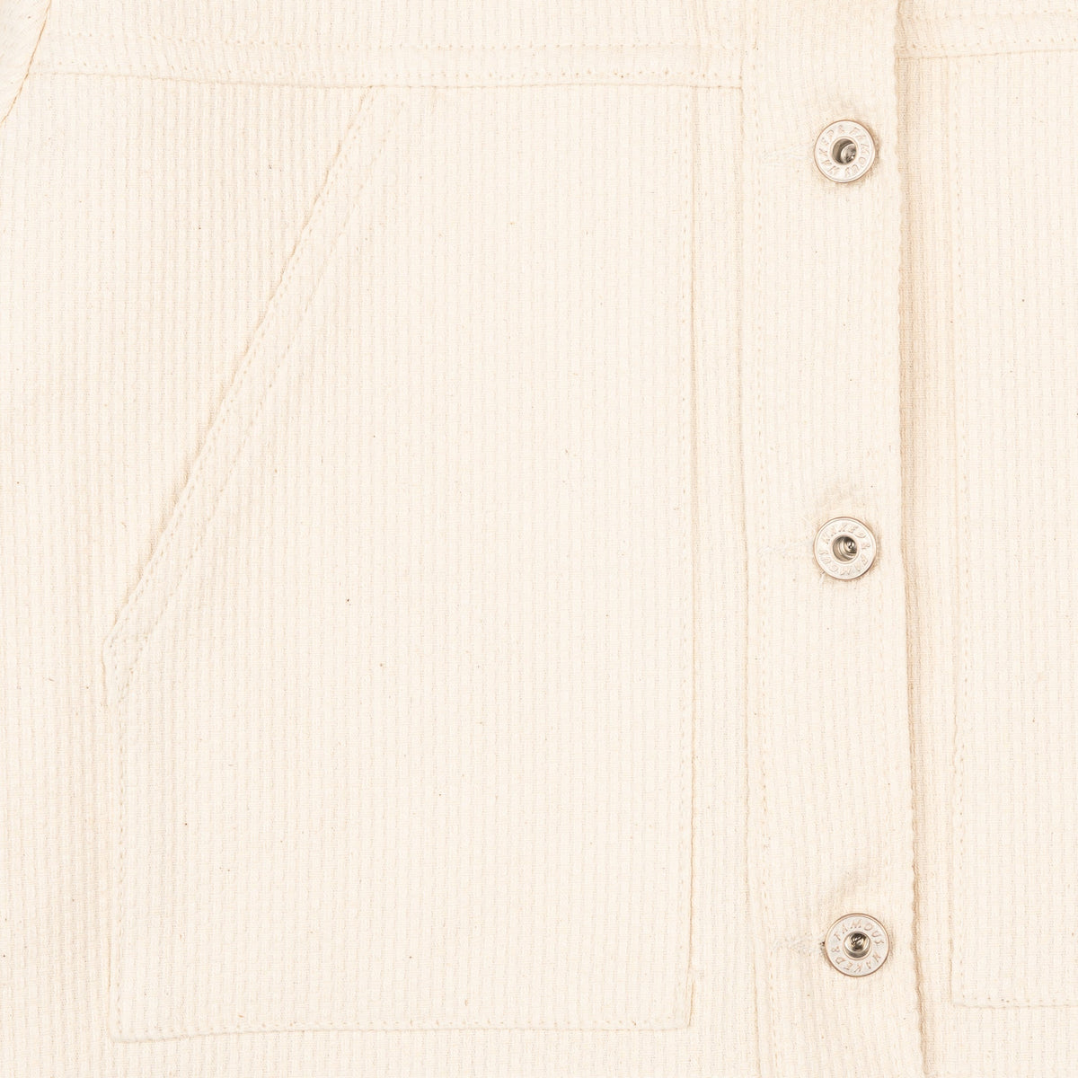 Cropped Denim Jacket - Judo Sashiko - Ecru by Naked & Famous Denim