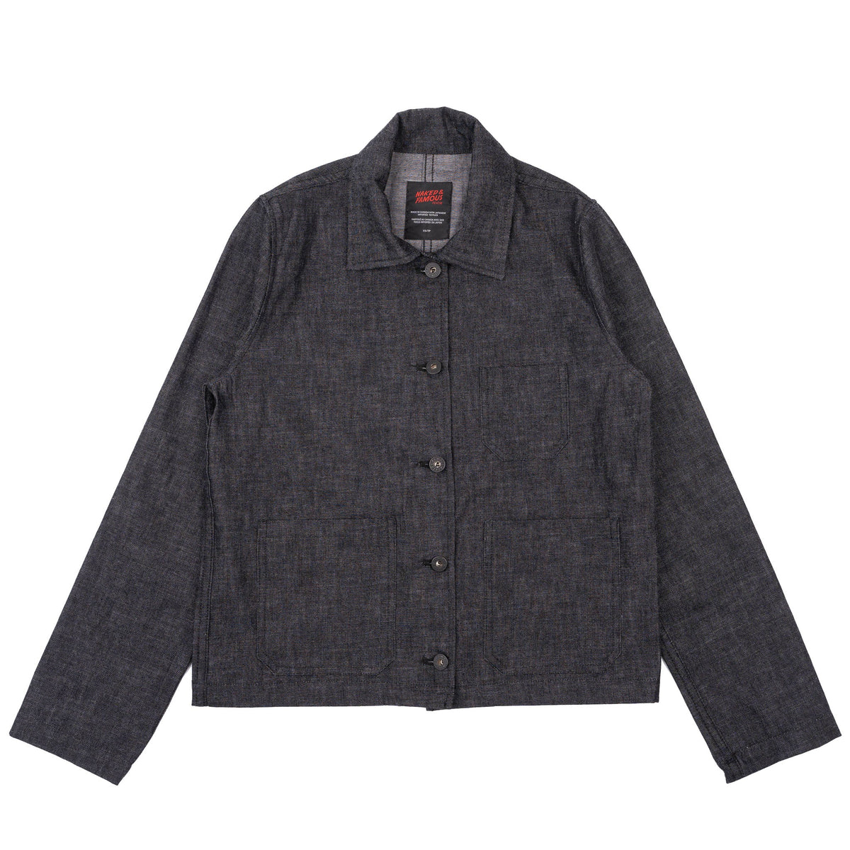 Gracie Jacket - Black Lightweight Denim by Naked & Famous Denim