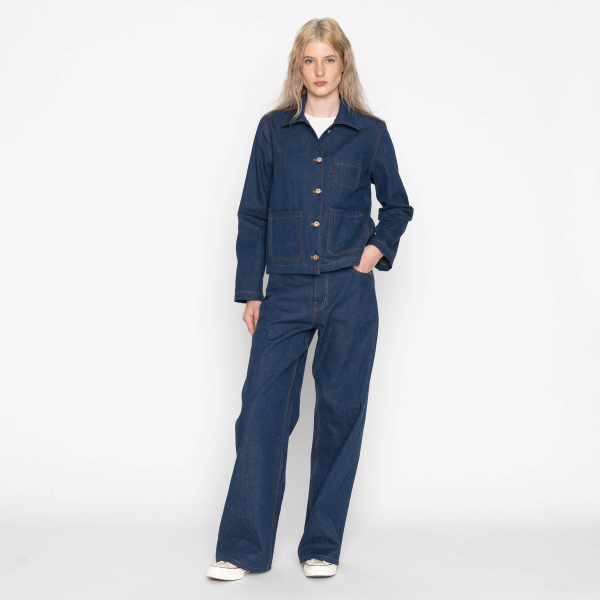 Gracie Jacket - 2x1 Dungaree Nep Denim by Naked & Famous Denim