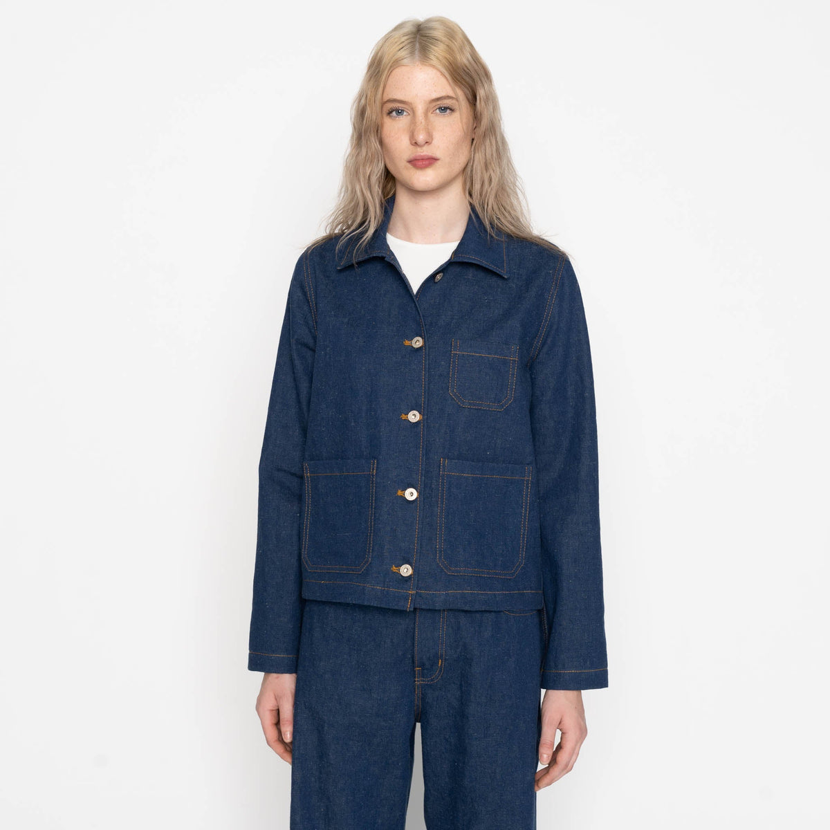 Gracie Jacket - 2x1 Dungaree Nep Denim by Naked & Famous Denim