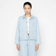 Gracie Jacket - Secret Agent Denim - Bleach Blue by Naked & Famous Denim