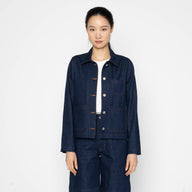 Gracie Jacket - Vertical Slub Denim by Naked & Famous Denim