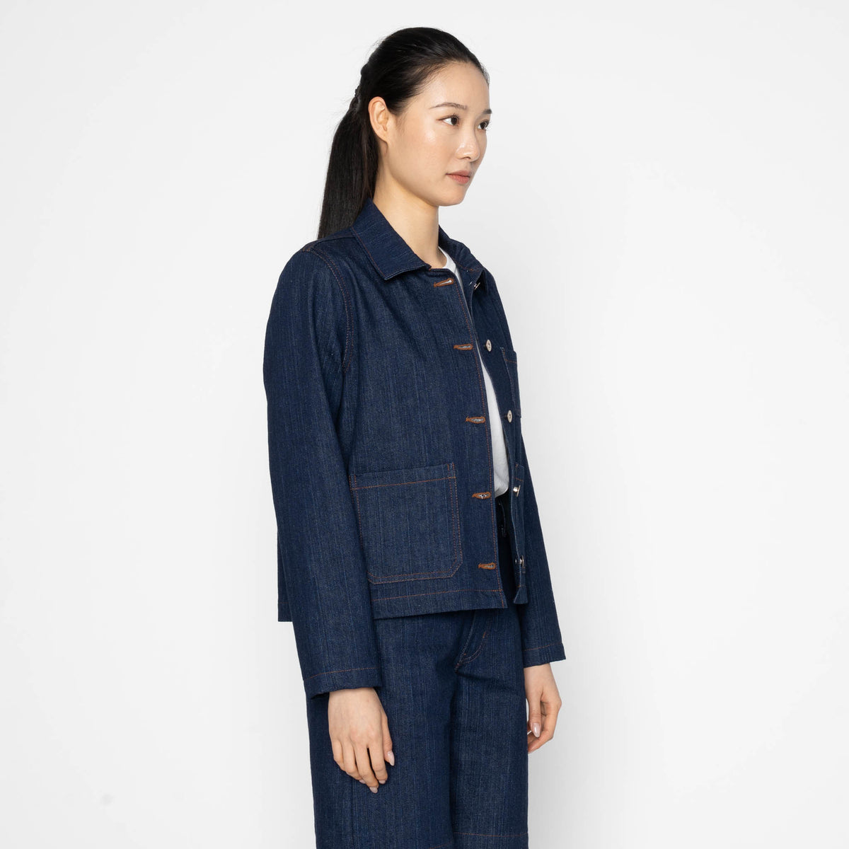 Gracie Jacket - Vertical Slub Denim by Naked & Famous Denim