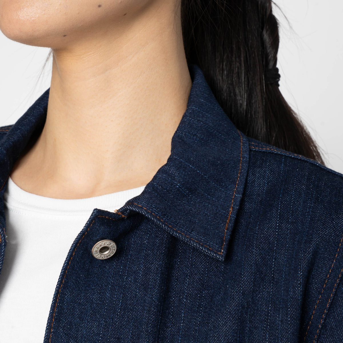 Gracie Jacket - Vertical Slub Denim by Naked & Famous Denim