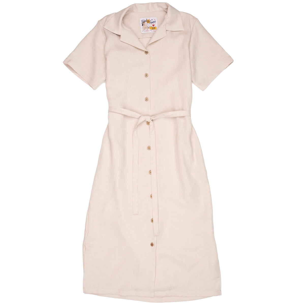 Aloha Dress - French Linen Fine Canvas - Ecru by Naked & Famous Denim