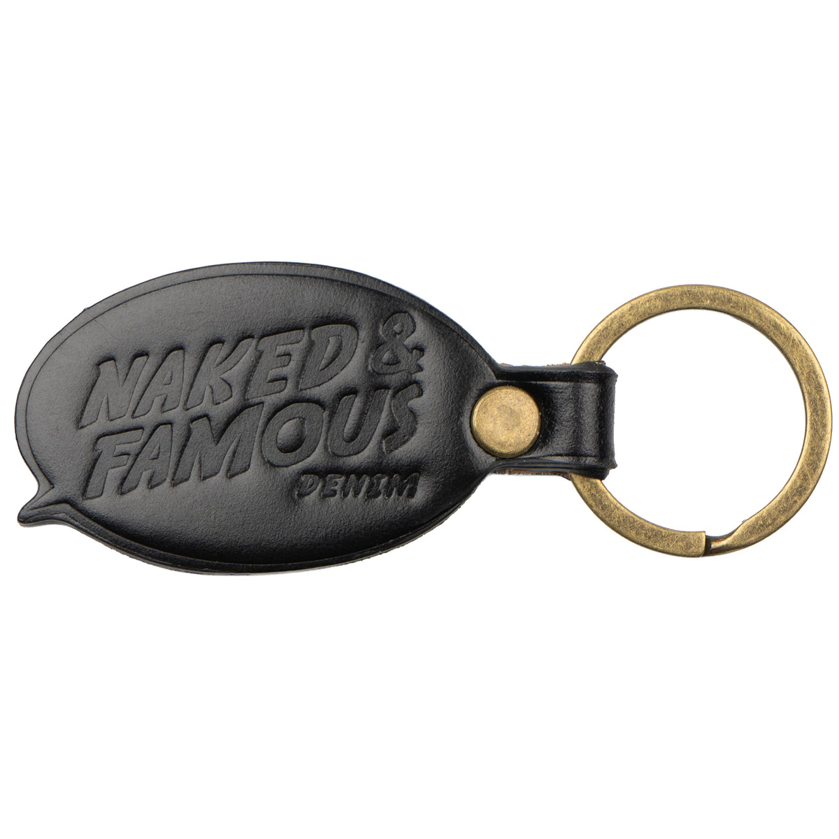 Leather Key Charm - Shell Cordovan - Jet Black by Naked & Famous Denim