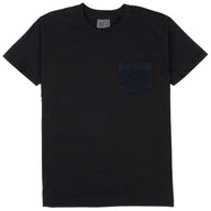 Pocket Tee - Black - Indigo Sashiko by Naked & Famous Denim