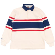Classic Rugby Jersey - Ivory/Dark Red/Deep Blue by Barbarian