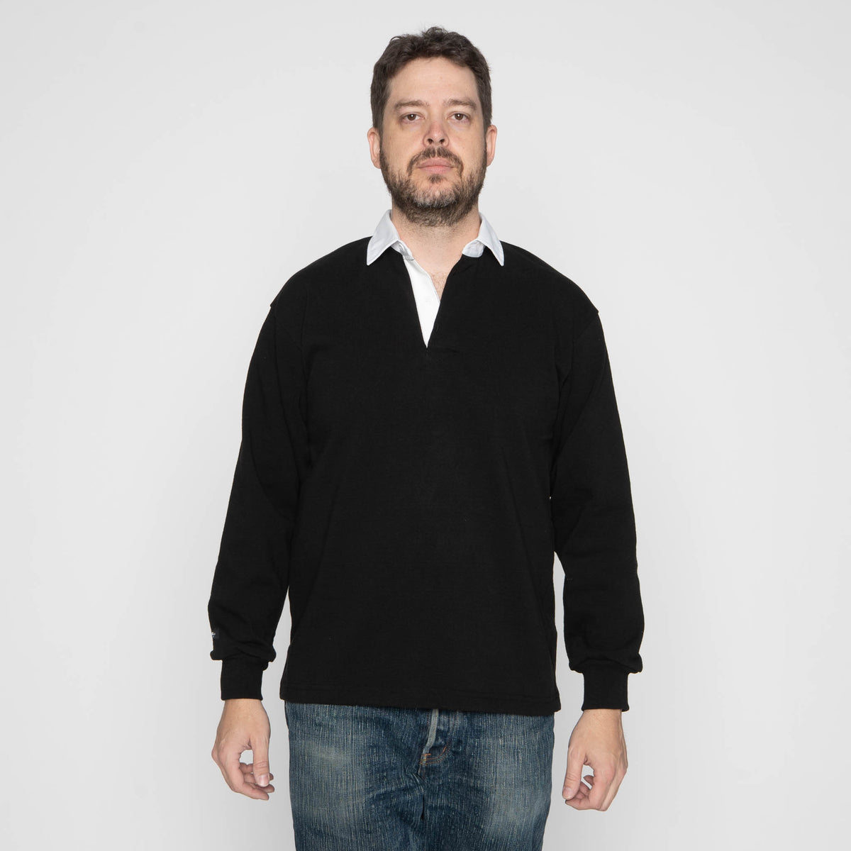 Classic Rugby Jersey - Black by Barbarian