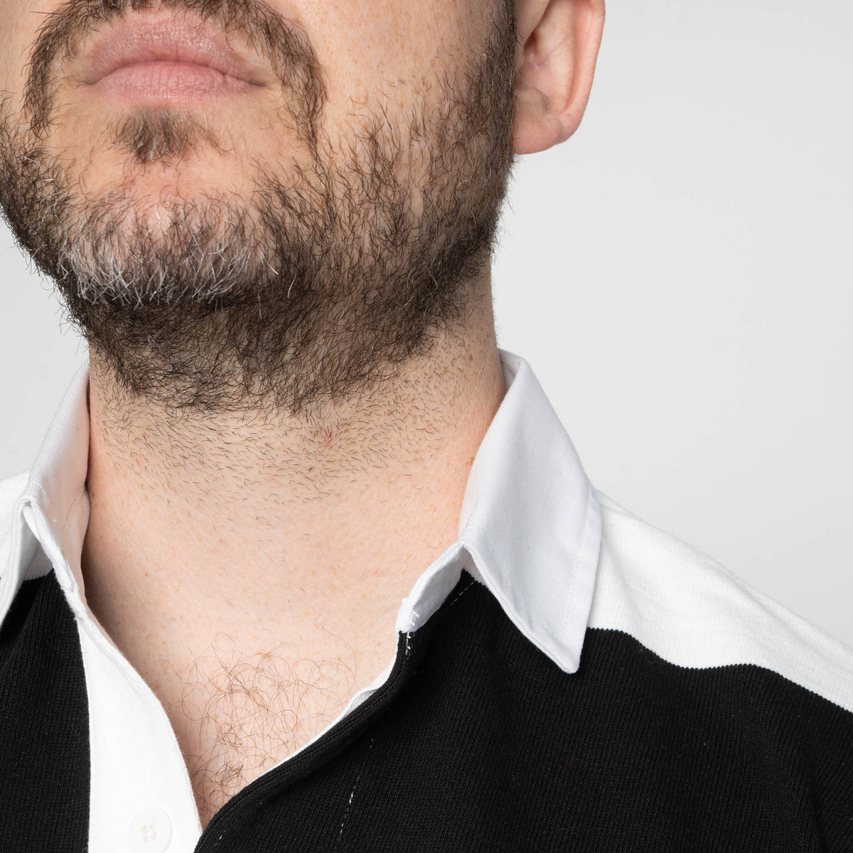 Classic Rugby Jersey - White/Black by Barbarian