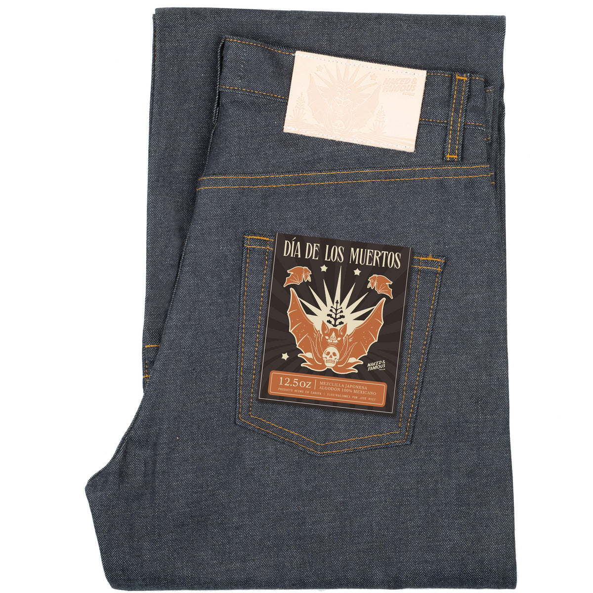 Strong Guy - Dia De Los Muertos Selvedge - Bat by Naked & Famous Denim