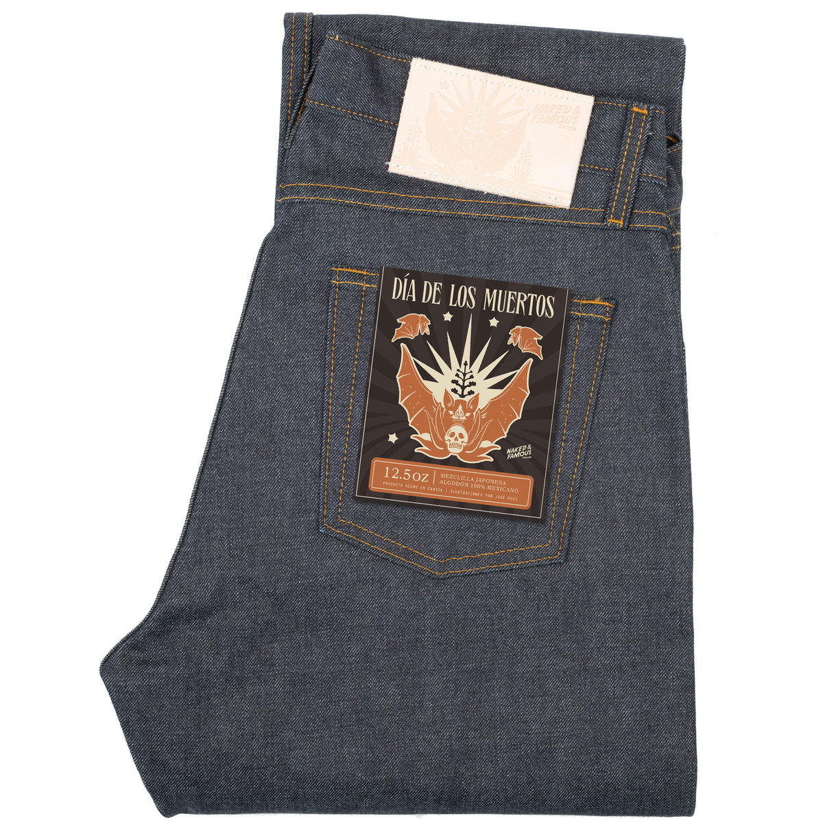 True Guy - Dia De Los Muertos Selvedge - Bat by Naked & Famous Denim