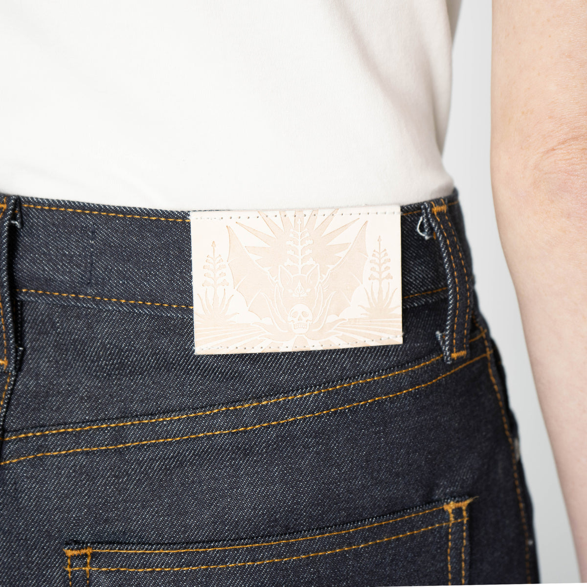 Strong Girl - Dia De Los Muertos Selvedge - Bat by Naked & Famous Denim