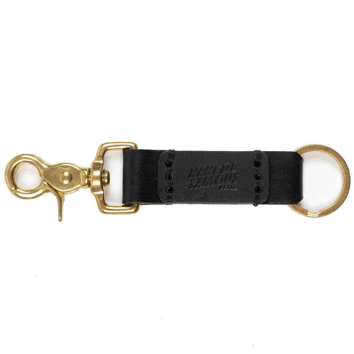 Key Chain - Bovine Leather - Black by Naked & Famous Denim
