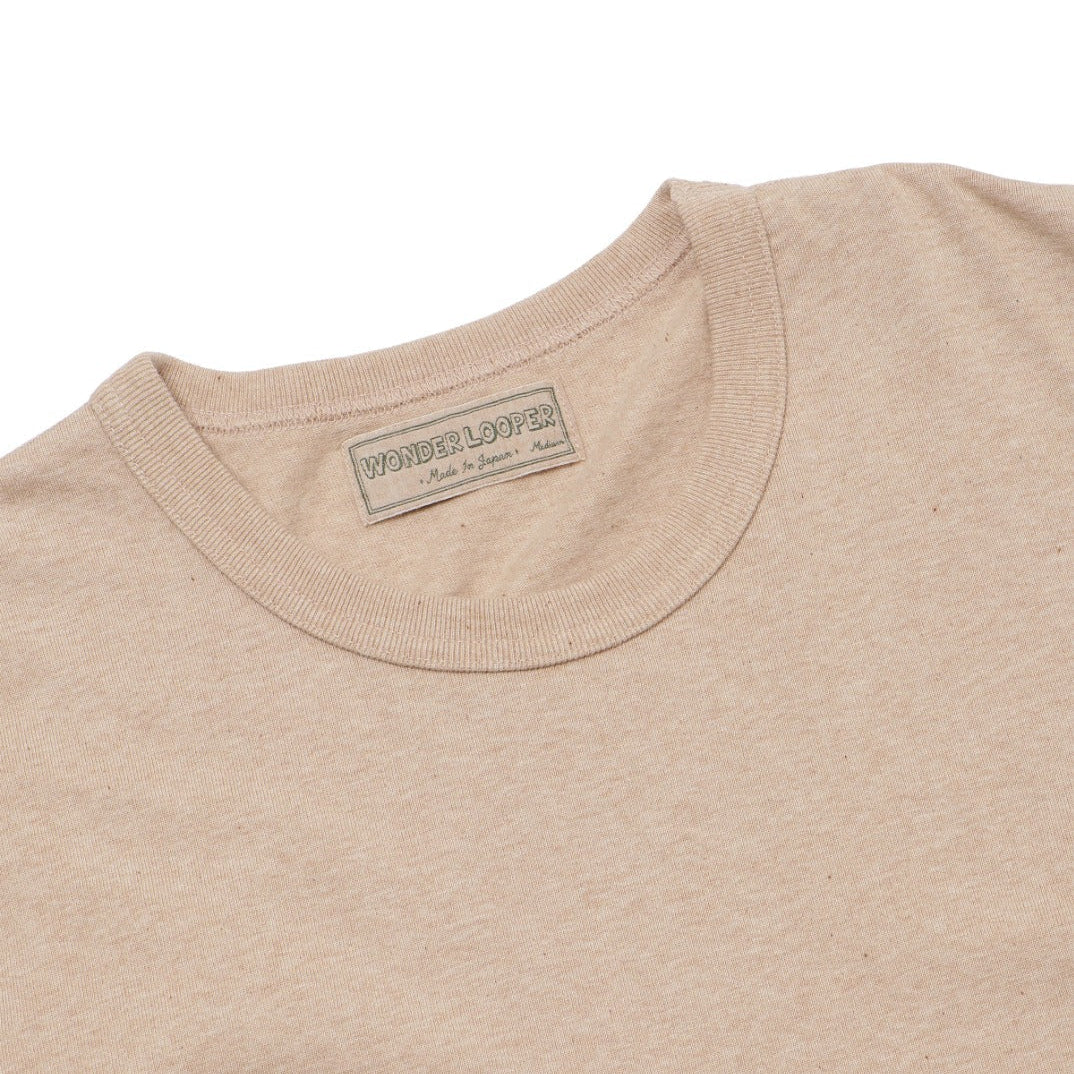 Crewneck T-shirt - Foxfibre® Tsuriami - Coyote 15 by Wonder Looper