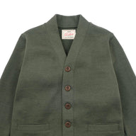 Classic Cardigan - Green Wool Knit by Dehen 1920