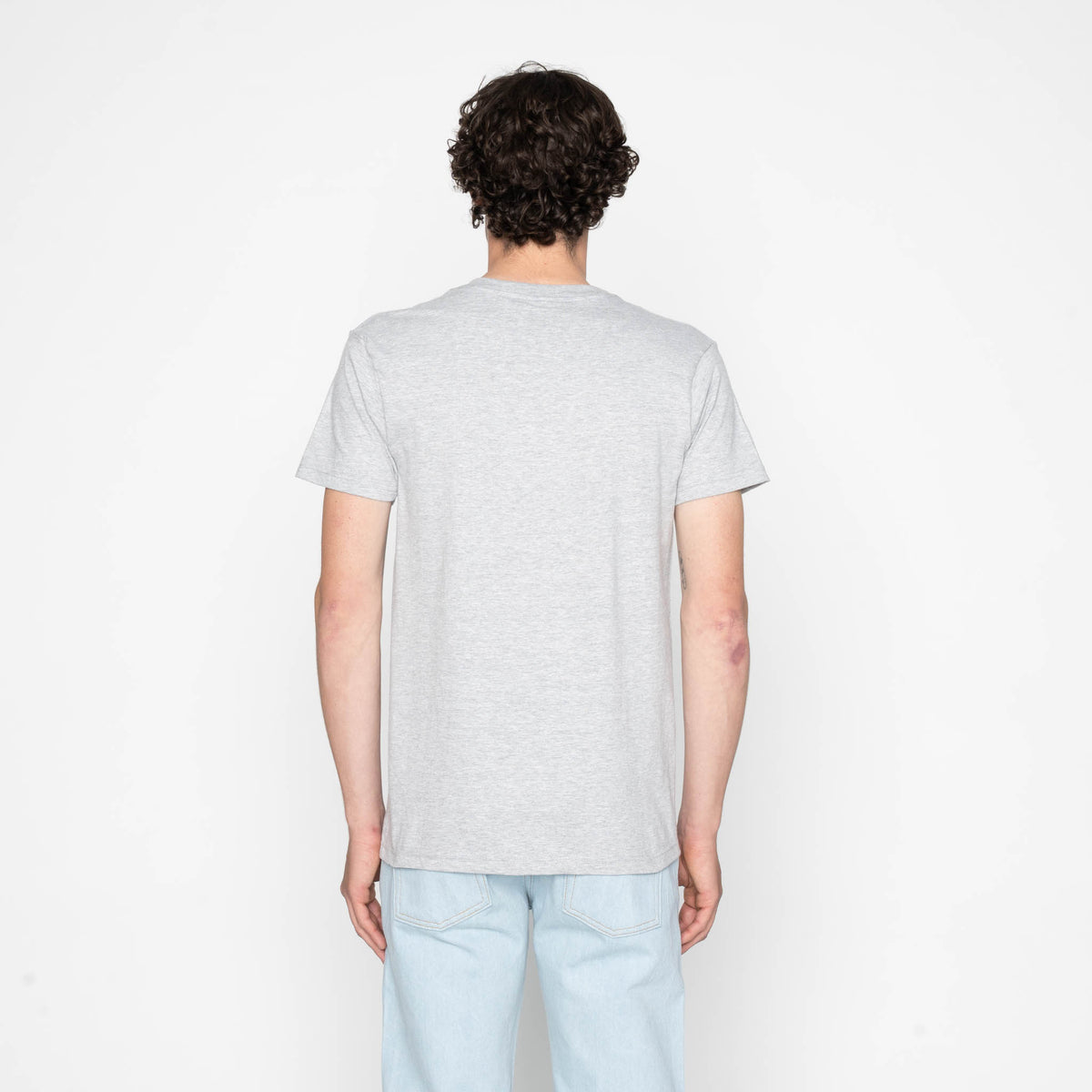 Pocket Tee - Heather Grey + Matsuba Pine Needles - Indigo by Naked & Famous Denim