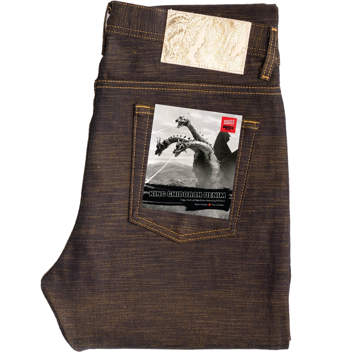 Weird Guy - King Ghidorah: The Three-Headed Monster Denim by Naked & Famous Denim
