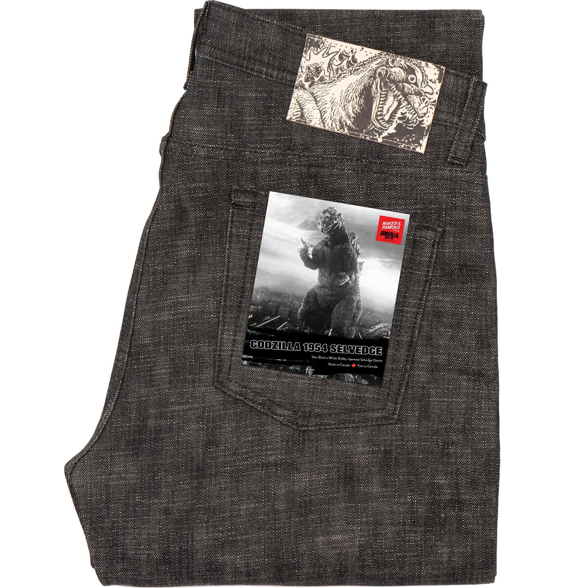 Weird Guy - 1954 Godzilla Selvedge - Black by Naked & Famous Denim