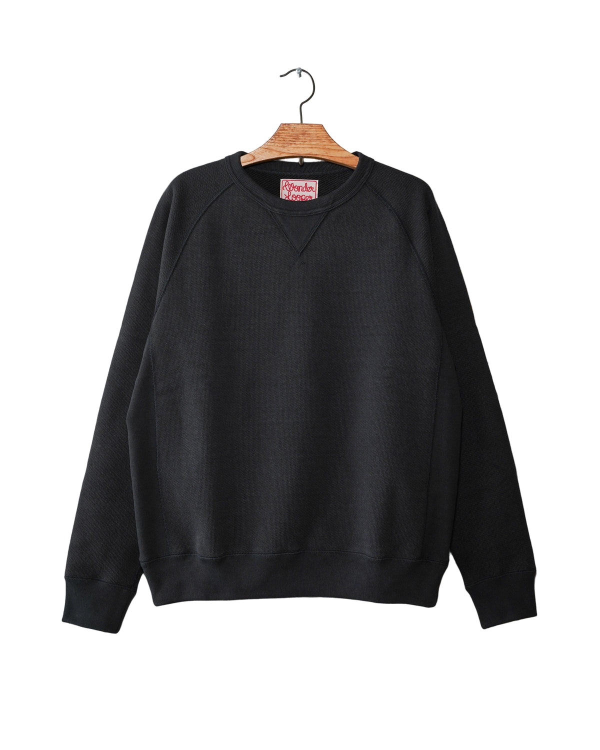 Pullover Crewneck - Double Heavyweight French Terry - Sumi Black by Wonder Looper