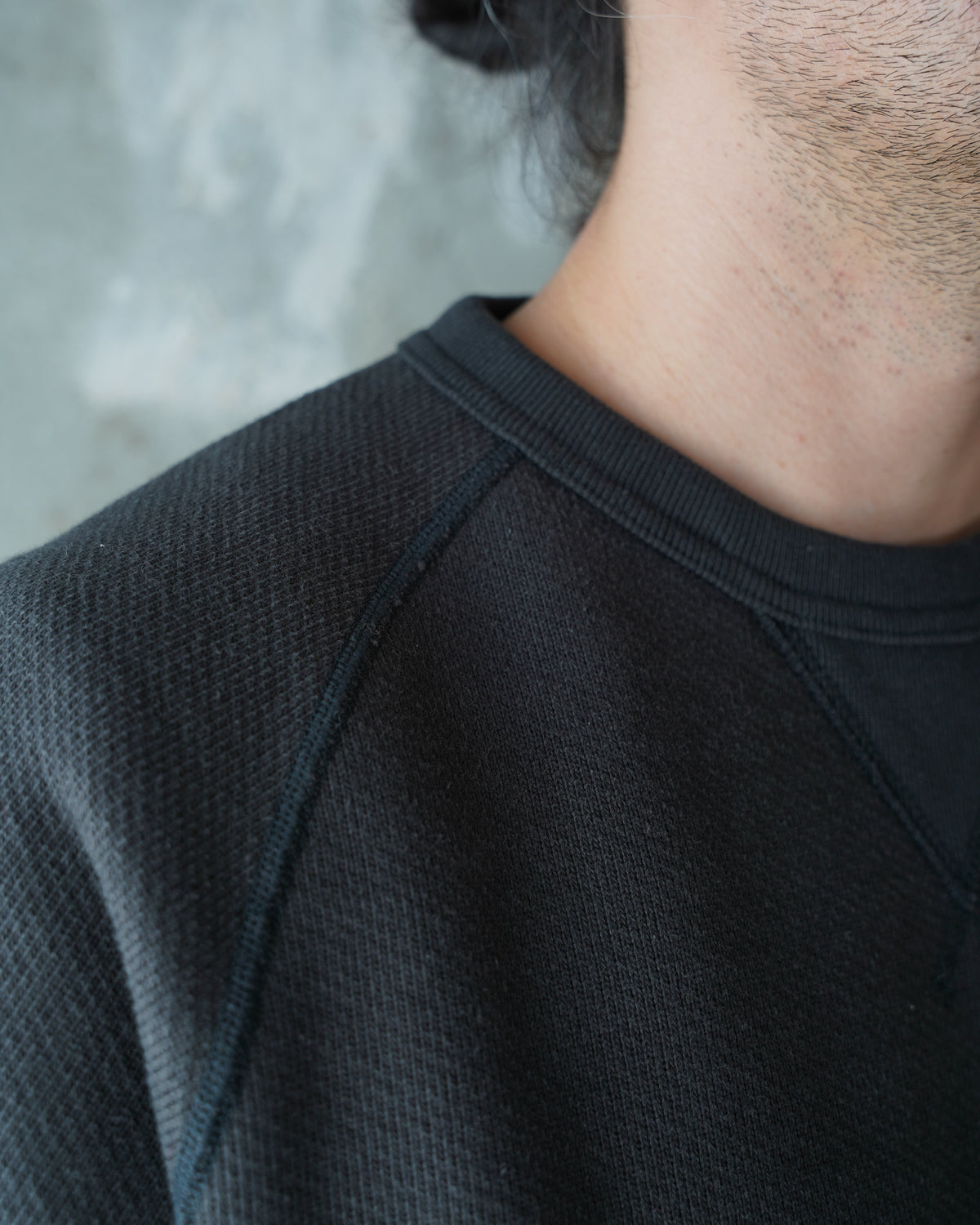 Pullover Crewneck - Double Heavyweight French Terry - Sumi Black by Wonder Looper