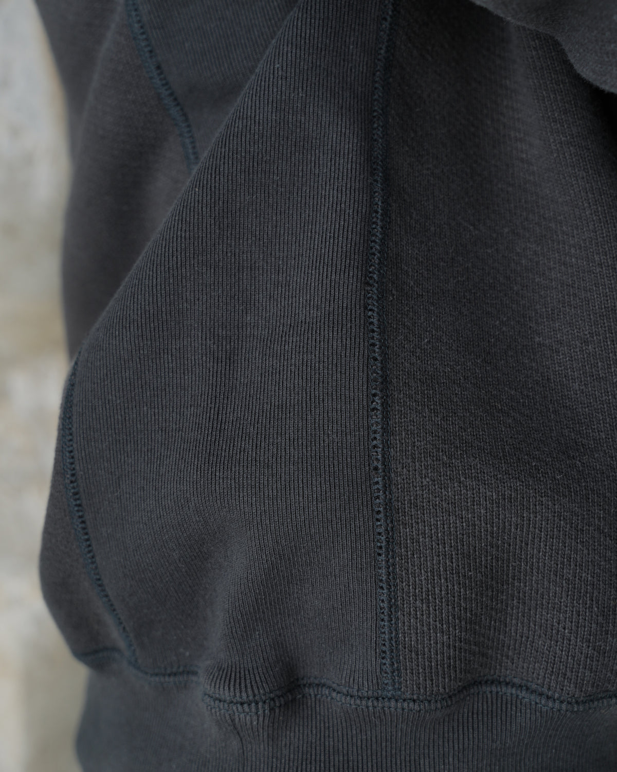 Pullover Crewneck - Double Heavyweight French Terry - Sumi Black by Wonder Looper