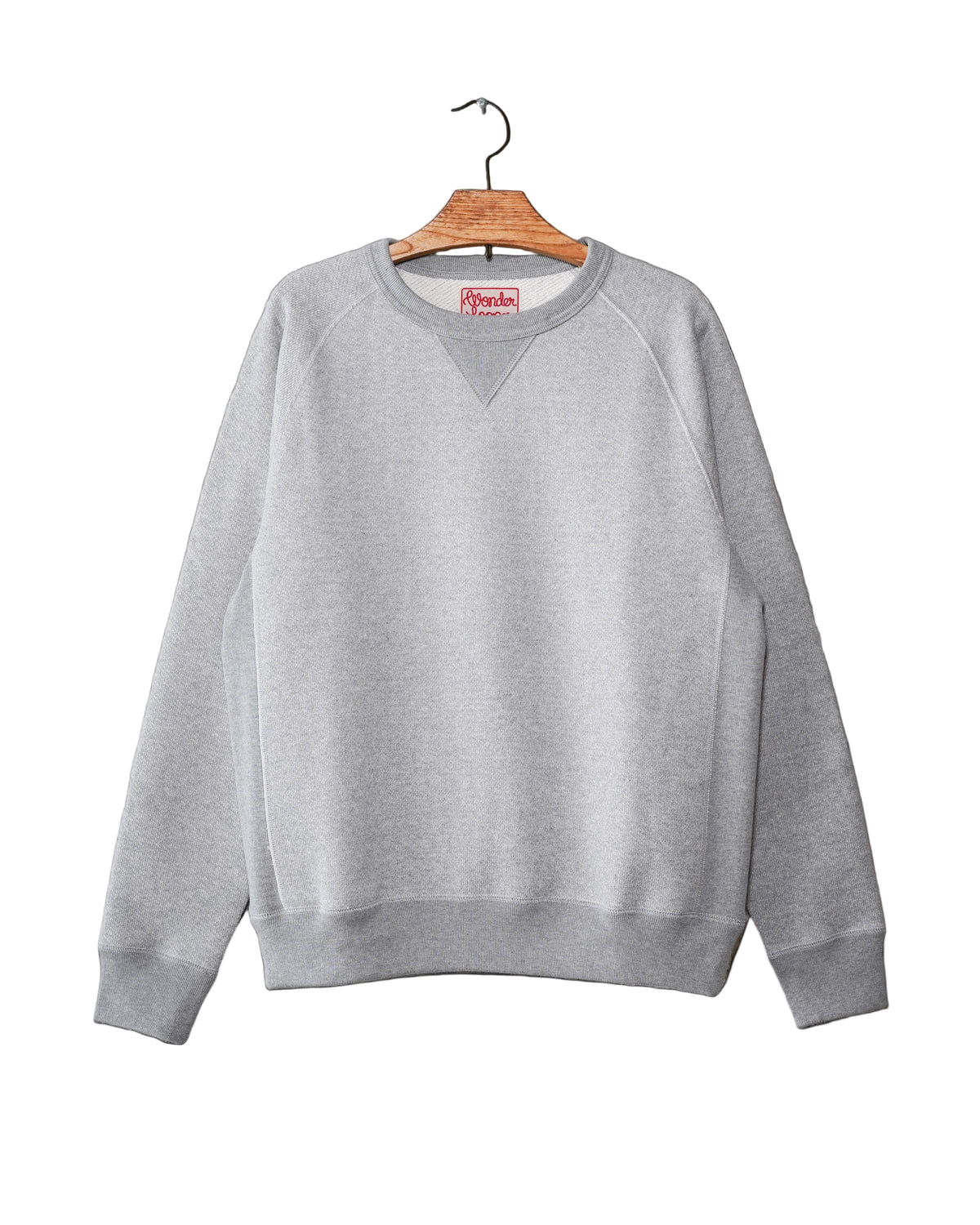 Pullover Crewneck - Double Heavyweight French Terry - Heather Grey by Wonder Looper