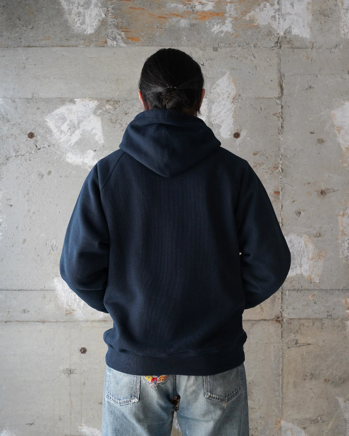 Pullover Hoodie - Double Heavyweight - Navy by Wonder Looper