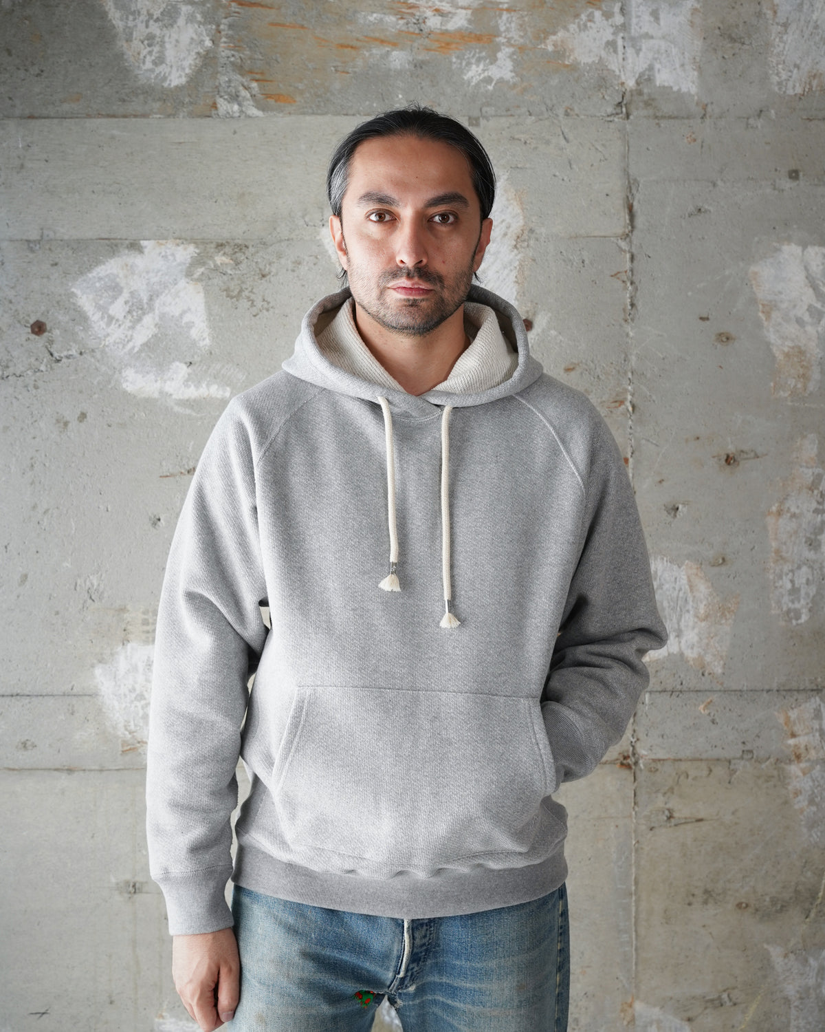 Pullover Hoodie - Double Heavyweight French Terry - Heather Grey by Wonder Looper