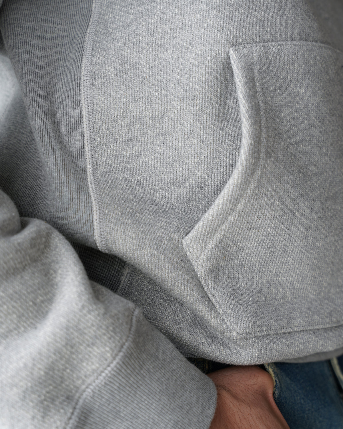 Pullover Hoodie - Double Heavyweight French Terry - Heather Grey by Wonder Looper