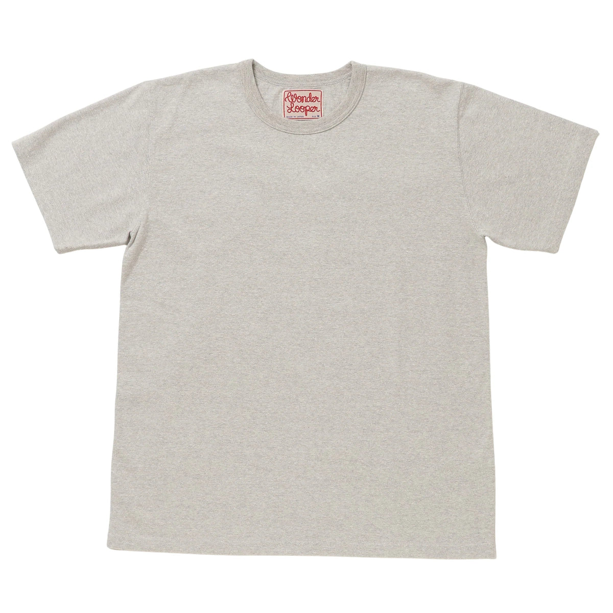 Crewneck T-shirt - ELS Recycled Cotton Slub - Heather Grey by Wonder Looper