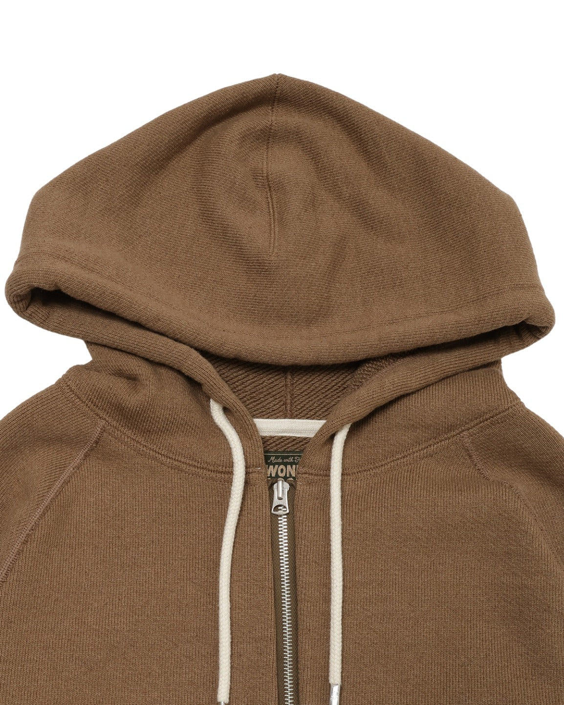 Zip Hoodie - Iron Mordant FoxFibre® Double Heavyweight French Terry by Wonder Looper