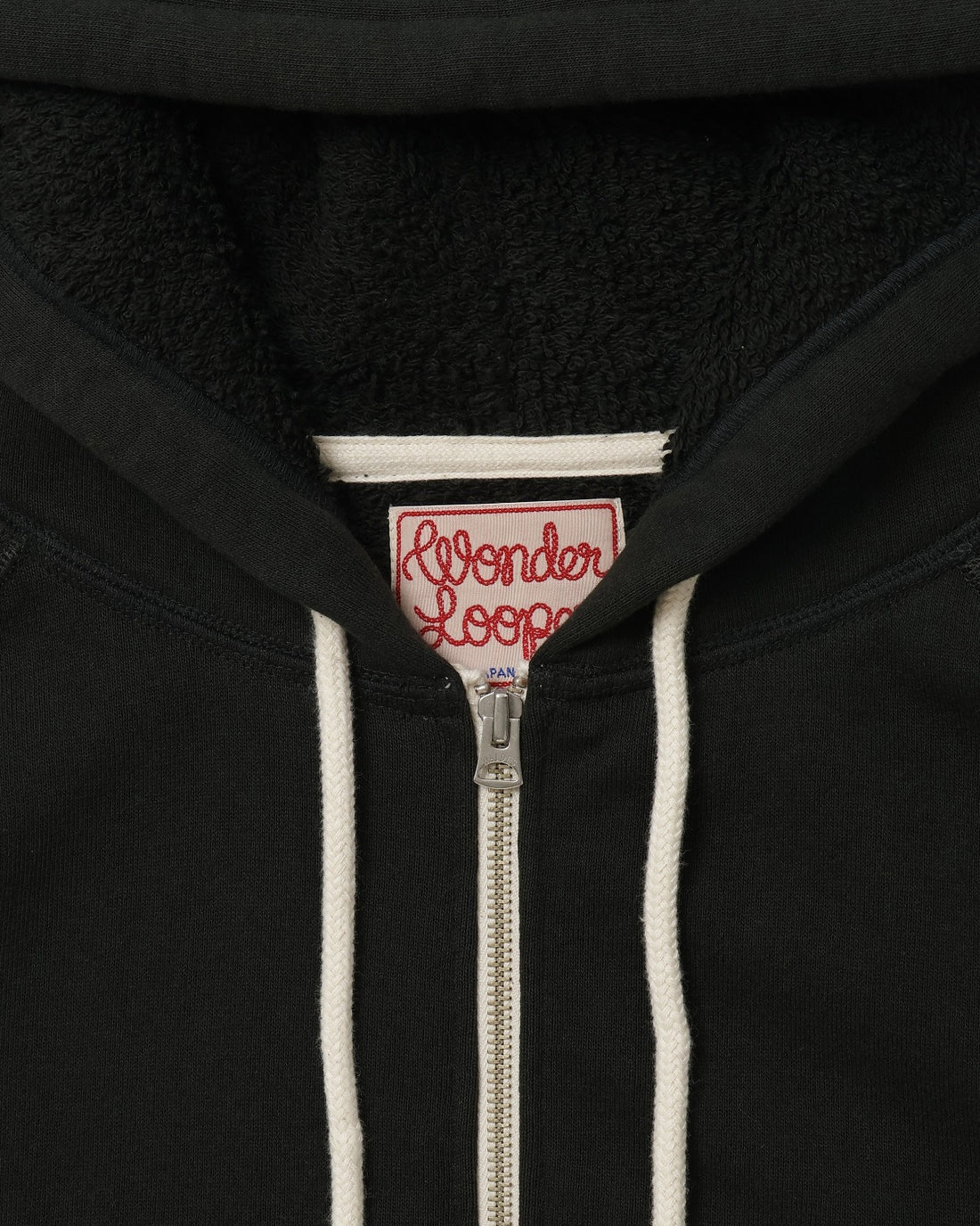 Zip Hoodie - Super Looper French Terry - Sumi by Wonder Looper