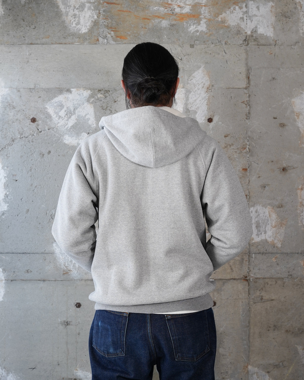 Zip Hoodie - Double Heavyweight French Terry - Heather Grey by Wonder Looper