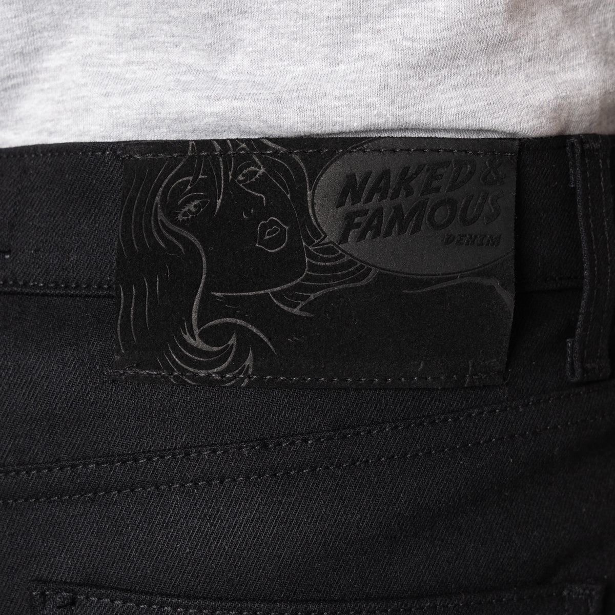 Super Guy - All Black Comfort Stretch by Naked & Famous Denim
