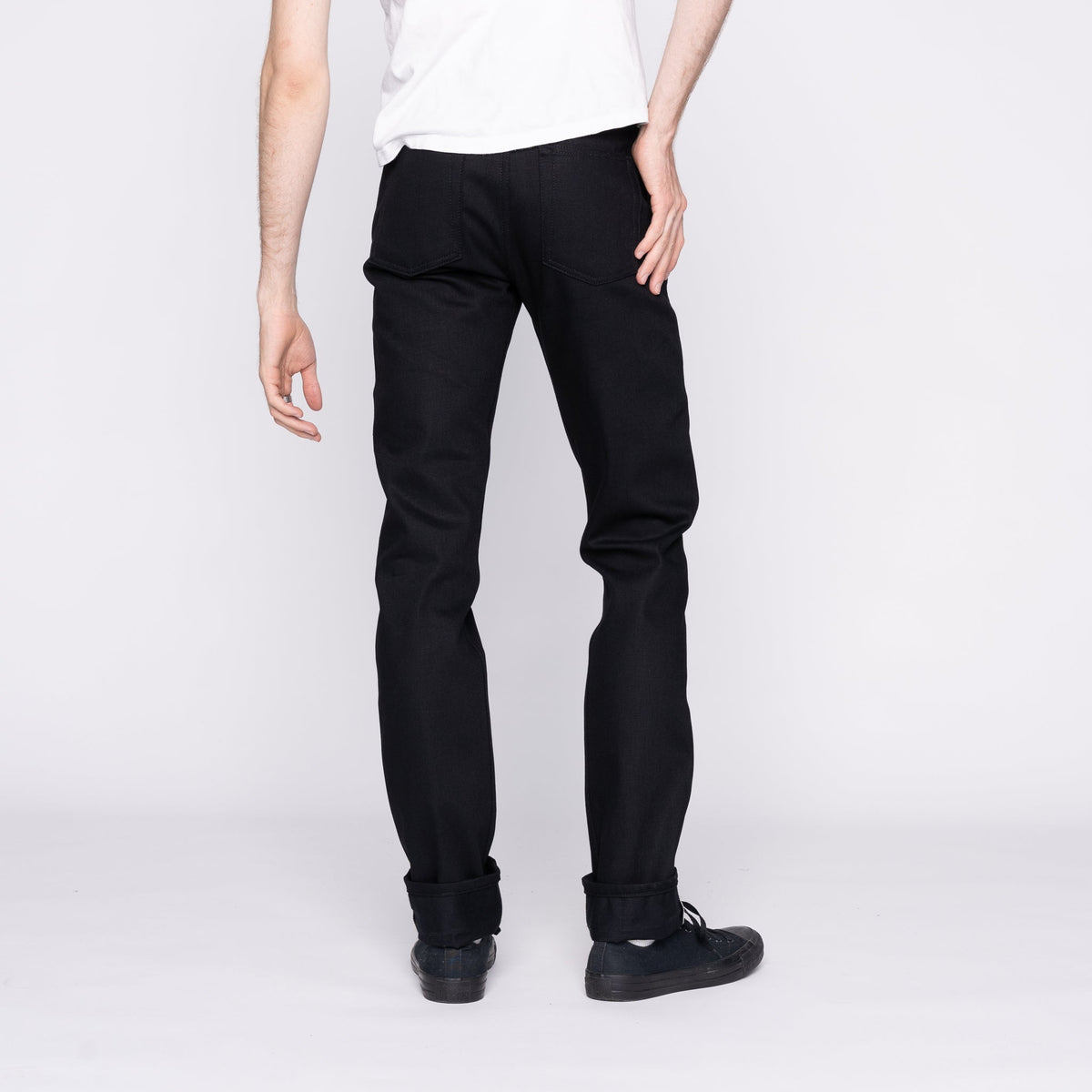 Weird Guy - Solid Black Selvedge - 36" Long Inseam by Naked & Famous Denim