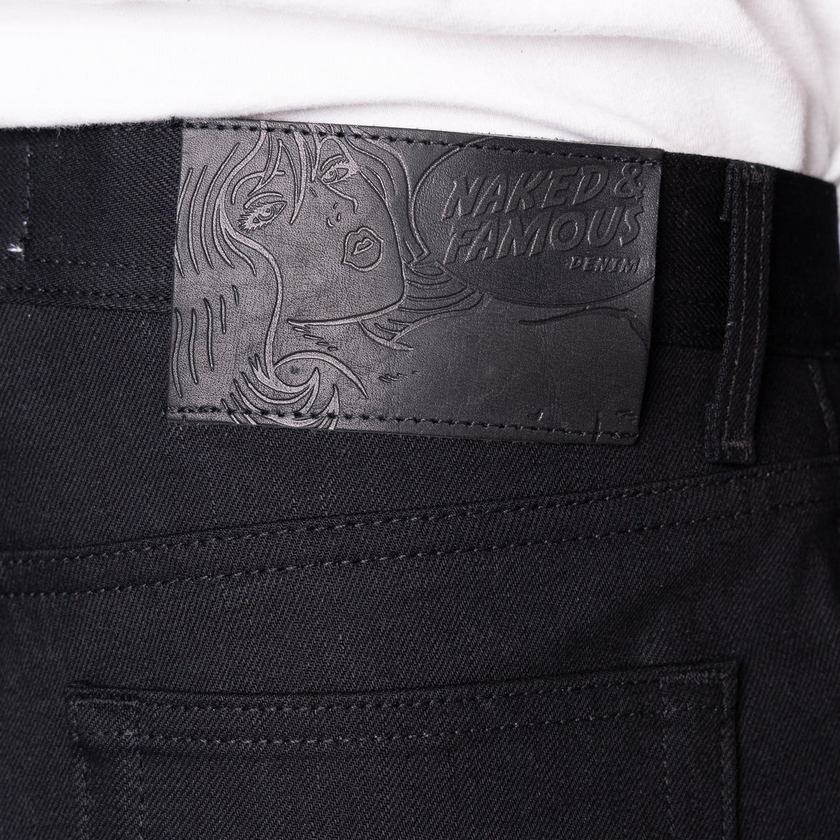 Weird Guy - Solid Black Selvedge - 36" Long Inseam by Naked & Famous Denim