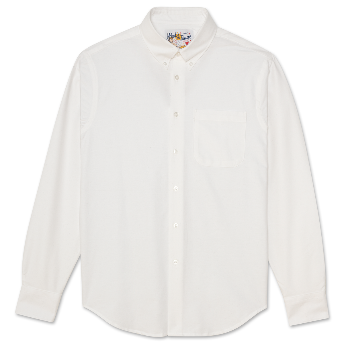 Easy Shirt - Cotton Oxford - White by Naked & Famous Denim
