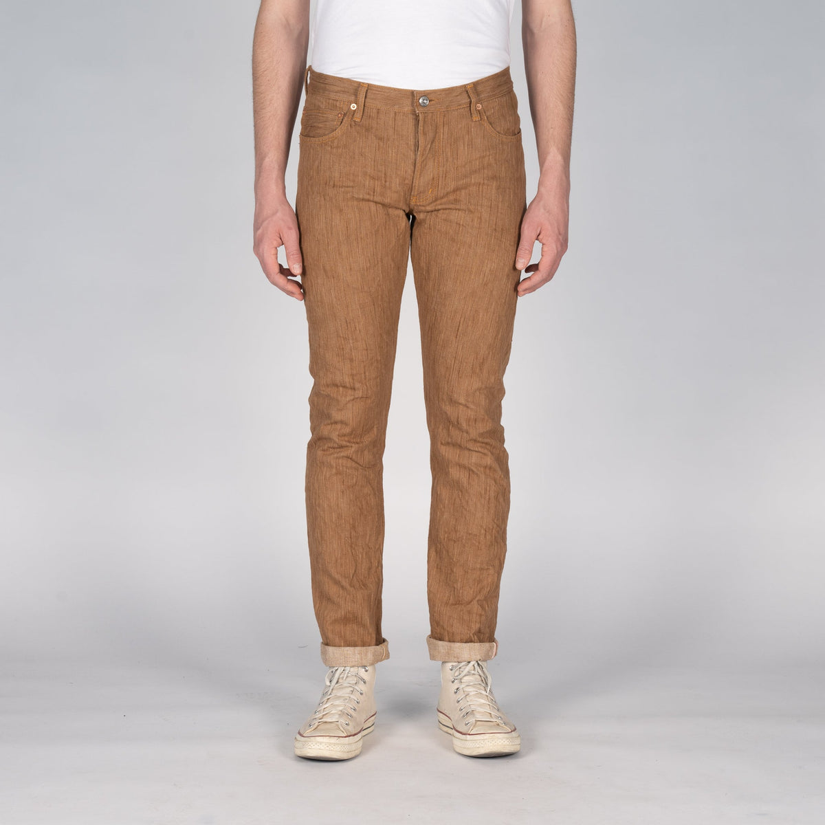 Super Guy - MIJ11 - Tokushima Hand Dyed Kakishibu Selvedge by Naked & Famous Denim