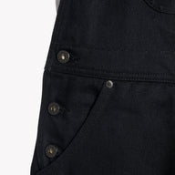 Weird Guy Overalls - Solid Black Selvedge by Naked & Famous Denim