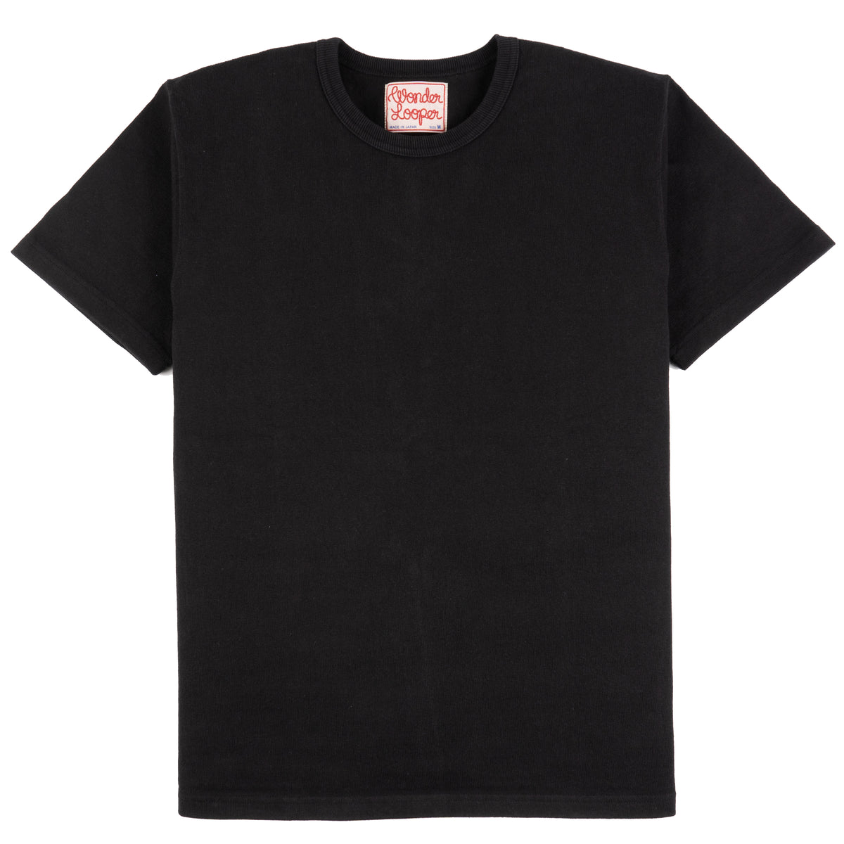 Crewneck T-shirt - Double Heavyweight - Black by Wonder Looper