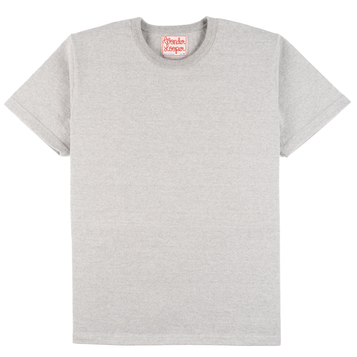 Crewneck T-shirt - Double Heavyweight - Heather Grey by Wonder Looper