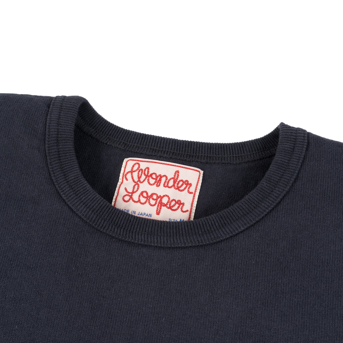 Crewneck T-shirt - Double Heavyweight - Navy by Wonder Looper