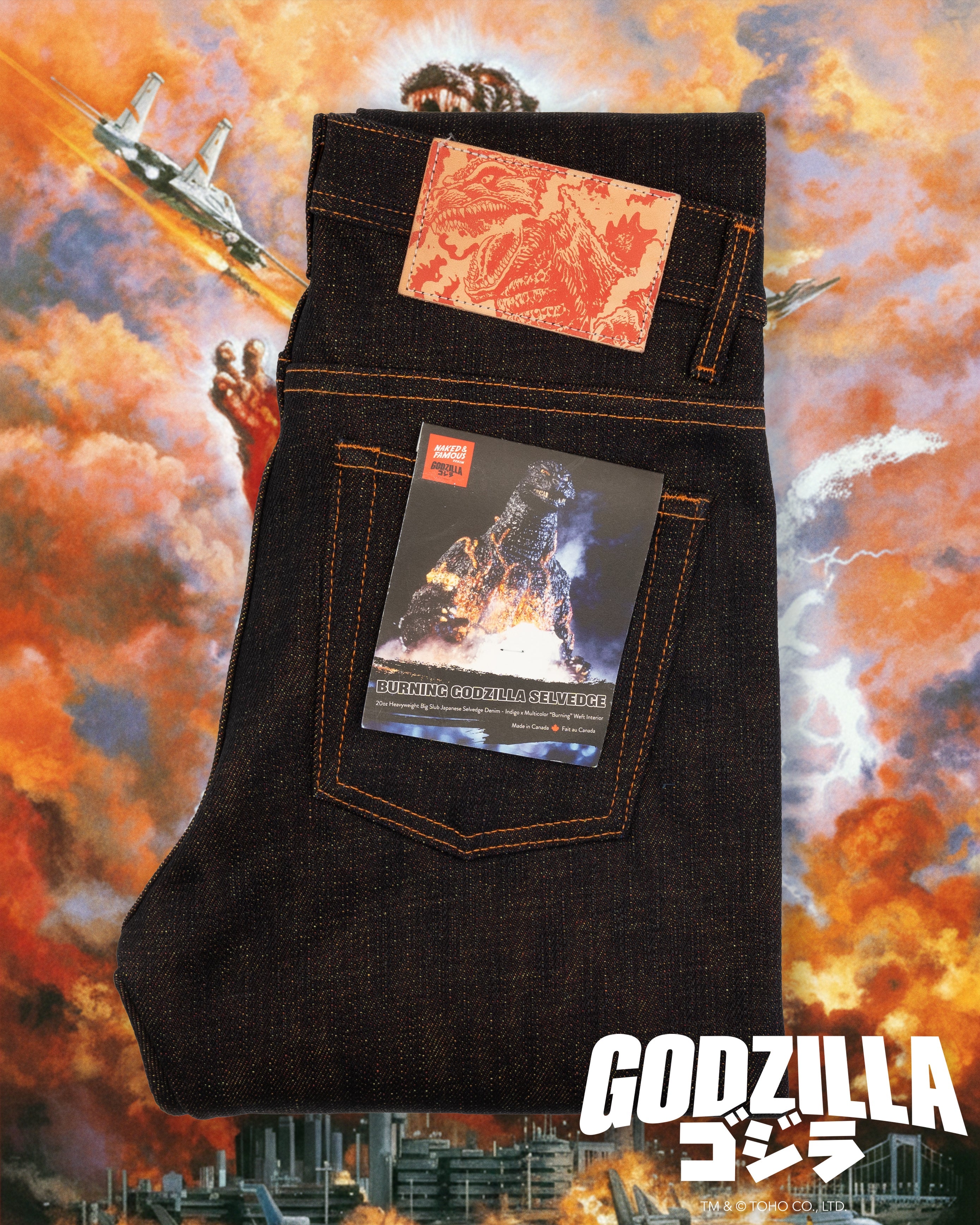 Burning Godzilla Selvedge