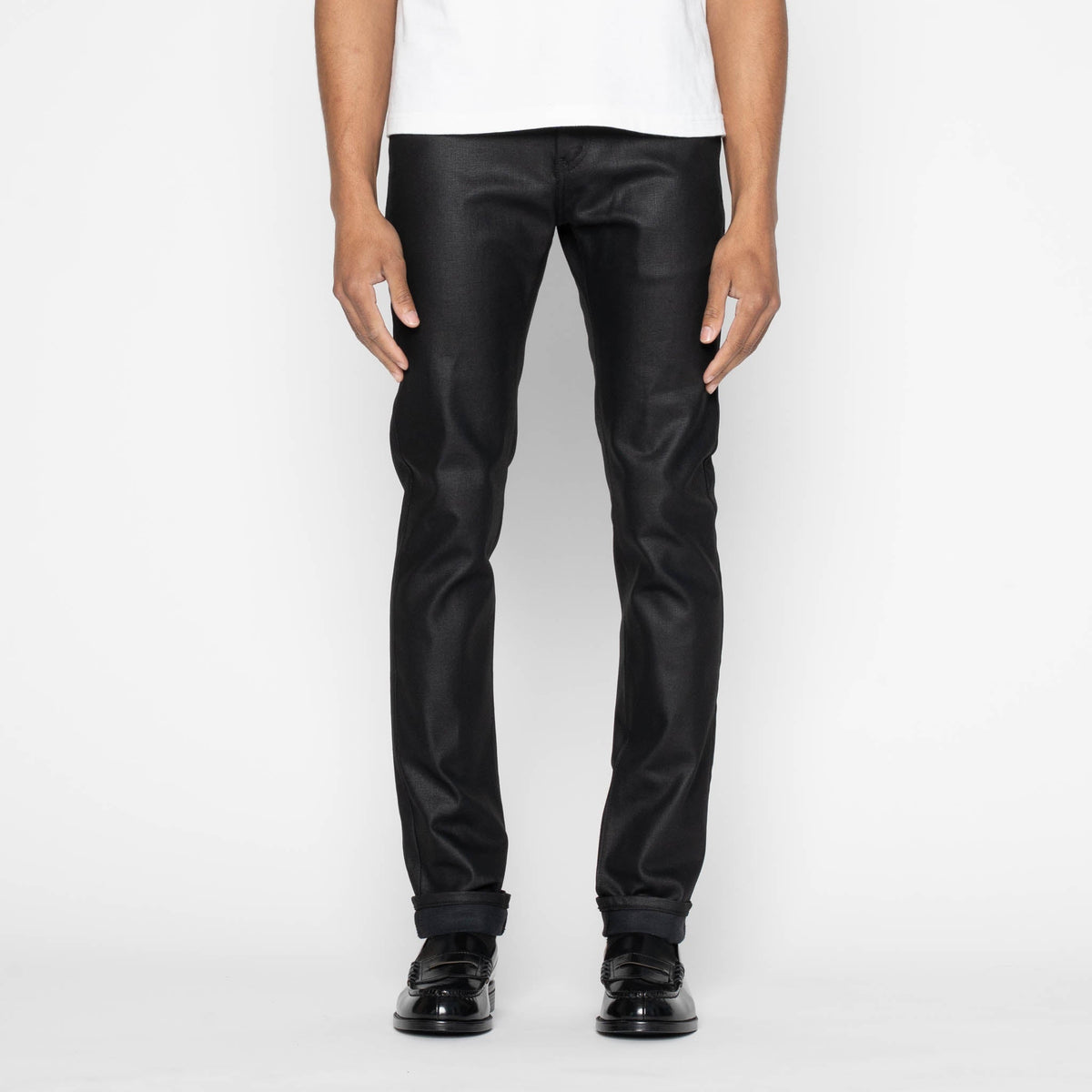 Super Guy - Wax Coated Black Stretch by Naked & Famous Denim