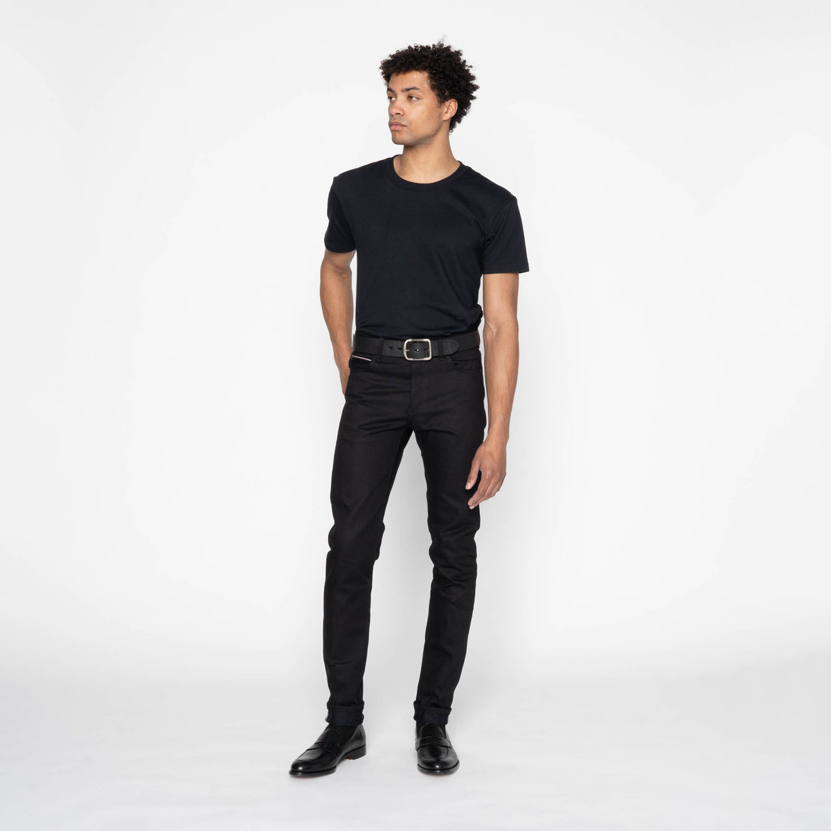 Thick Belt - 7mm Bovine Leather - Black by Naked & Famous Denim